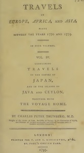 Travels in Europe, Africa and Asia, Made Between the Years 1770 and 1779
